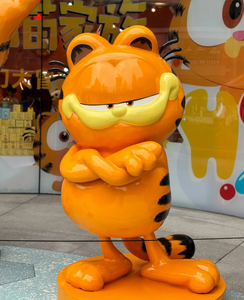 Lindo para <span class=keywords><strong>Garfield</strong></span> gato resina artesanía escultura fibra de vidrio mascota dibujos animados artesanía para decoración del hogar - Product Image 2