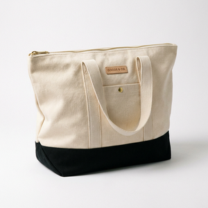 Bolsa de Lona al por Mayor, Ecológica, Reciclada, Personalizable con Logotipo, Bolsa de Lona de Algodón Bordada, con Cierre de Cremallera - Product Image 1