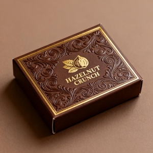 Tùy Chỉnh Cao Cấp Thủ Công Cấp Thực Phẩm Giấy Lá Vàng Rỗng Sô Cô La Thanh Hộp Quà Tặng Sô Cô La Hộp Sang Trọng Bao Bì - Product Image 2