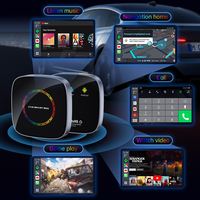 Fuallwin Android 4+64G Car Play Ai Box Adaptador Inalámbrico Carplay con Reproducción de Video YouTube Netflix TikTok Compatible con iPhone con Cable