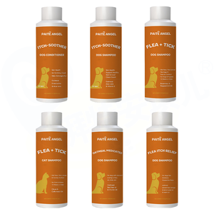 カスタマイズオーガニックドッグシャンプーオートミールビタミンB5はフケとフレークを取り除き、乾燥肌の薬用シャンプー犬を落ち着かせます - Product Image 6