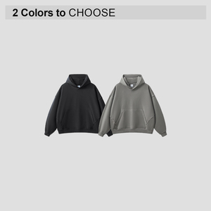 Chất Lượng Hàng Đầu Các Nhà Sản Xuất Tùy Chỉnh 100% Bông 420gsm Heavyweight Rửa Phun In Hoodies Hoodies Quá Khổ Nặng Hoodie - Product Image 2