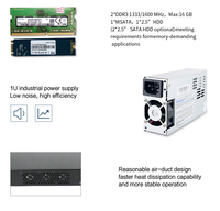 Servidor de Montaje en Rack 1U Intel de 4.ª Generación Core I3 I5 I7 B85 con 6 Puertos LAN Gigabit y 2 Puertos de Fibra Óptica para Centro de Datos