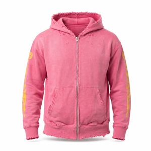 Sweat à capuche zippé délavé vintage pour homme, style streetwear décontracté - Product Image 6