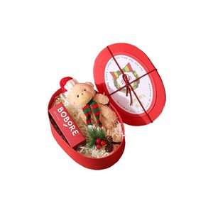 Cute <b>Little</b> <b>Red</b> Color Plush Doll Keychain Small Oval Christmas Gift Box for Festival - Product Image 6