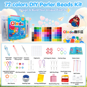 ชุดลูกปัดเพอร์เลอร์ <span class=keywords><strong>DIY</strong></span> 24/48/72/96/120 สี ขนาด 2.6 มม. พร้อมอุปกรณ์ครบชุด สำหรับเด็ก สร้างสรรค์<span class=keywords><strong>งาน</strong></span><span class=keywords><strong>ศิลปะ</strong></span>พิกเซล ของเล่นงานฝีมือ ลูกปัดรีดร้อน - Product Image 3