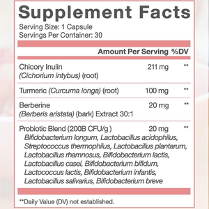 Cápsulas para el Cuidado Corporal OEM, Suplemento Probiótico Natural, Pérdida de Peso, Equilibrio Intestinal, Control <span class=keywords><strong>del</strong></span> Apetito, Digestión, Berberina, Probióticos Adelgazantes - Product Image 6