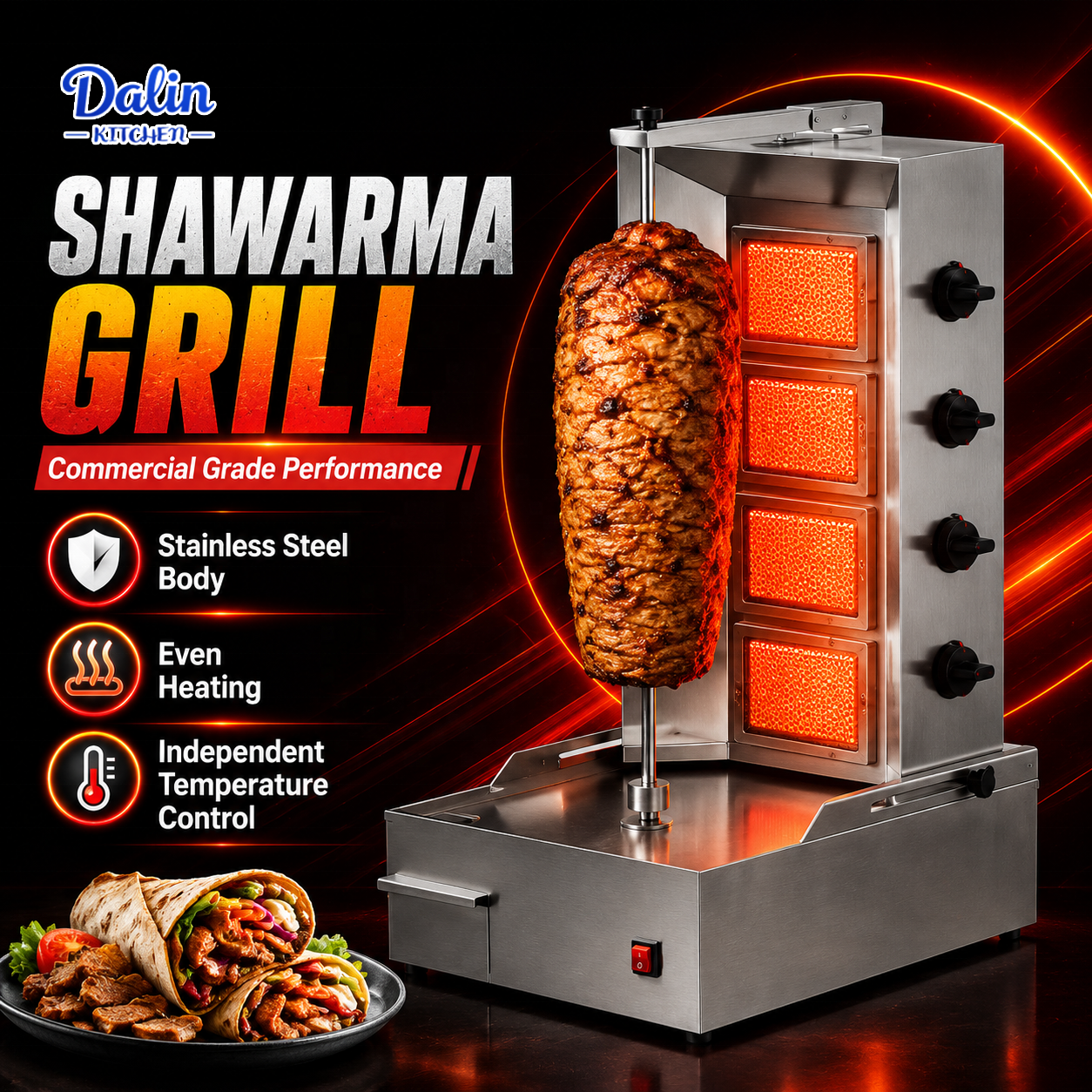 ケバブ機器(NEW) 健康的でおいしい食事のためのポティスケバブマシンを入手する-Alibaba.com