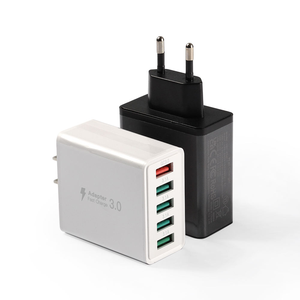 Caricatore rapido da 50W, <span class=keywords><strong>stazione</strong></span> di ricarica USB 5 in 1, caricatore da parete QC3.0, adattatore di alimentazione universale da viaggio OEM/ODM per iPhone, Samsung, Android - Product Image 4