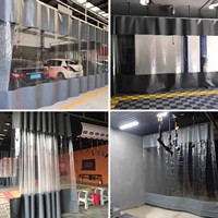 Rideau de séparation d'eau pour atelier de lavage de voitures en PVC transparent, anti-corrosion et imperméable