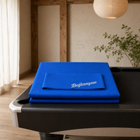 Tapis de billard gris neutre avec bandes de coussin prédécoupées, ensemble de feutre professionnel pour table de billard