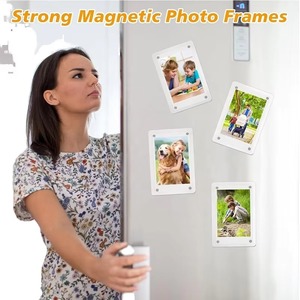 Pantalla DE FOTOS acrílica transparente de doble cara de 6x9cm <span class=keywords><strong>Instax</strong></span> Mini Marco de imagen magnético marco de plástico para pantalla magnética de refrigerador - Product Image 6