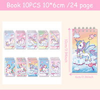 Lot de 10 carnets de notes à thème dessin animé et décorations de fête, blocs-notes cadeaux et fournitures pour festivals, petits blocs-notes, cadeaux de fête
