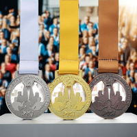 Médaille de récompense en métal moulé sous pression, ronde et creuse, personnalisable avec logo, épingles de revers, vente en gros, fabricant OEM ODM, cadeau pour événement