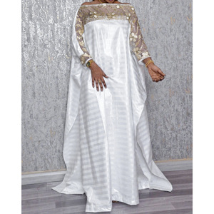 <span class=keywords><strong>Robe</strong></span> Kaftan Africaine 2023 pour Femmes Musulmanes, Grande Taille, Décontractée, Broderie Ample, Dentelle <span class=keywords><strong>Blanche</strong></span>, <span class=keywords><strong>Robe</strong></span> à Paillettes pour Femmes - Product Image 2
