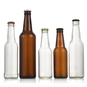 250ml 330ml rõ ràng rỗng chai bia cổ dài chai thủy tinh cho bia nước ép trái cây nước giải khát Soda chai với vương miện cap - Product Image 1