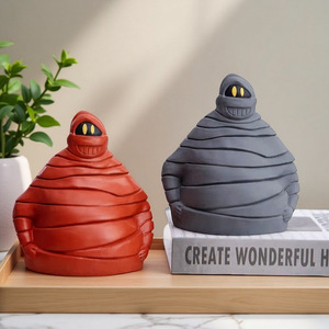Cendrier Mummy transfrontalier mignon, ornements fantômes de dessin animé amusants pour Halloween, décoratifs et de rangement, personnalisation disponible - Product Image 4