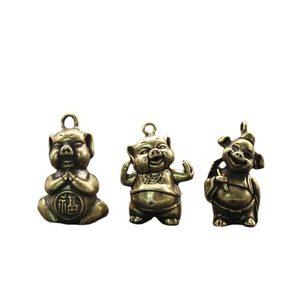 Pendentif porte-bonheur en alliage de cuivre 34 mm, thème animal, unisexe, cadeau personnel, breloque de porte-clés décorative - Product Image 5