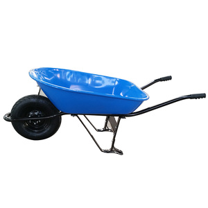 <span class=keywords><strong>Brouette</strong></span> de chantier robuste WB7205, capacité de charge 150 kg, bac en acier 80 L, avec roue pneumatique 4.00-8 pour béton et sable - Product Image 2