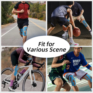 Cinta Kinesiológica Deportiva Precortada para Músculos, Previene Lesiones Musculares en Rodilla y <span class=keywords><strong>Muslo</strong></span>, Protección para Maratón, Correr y Ejercicio - Product Image 3