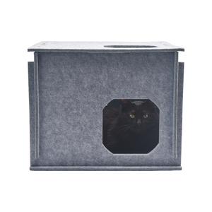 Lit pour chat à réduction <span class=keywords><strong>de</strong></span> bruit avec panneaux en feutre imbriqués <span class=keywords><strong>Maison</strong></span> pour animaux <span class=keywords><strong>de</strong></span> compagnie au design moderne - Product Image 2
