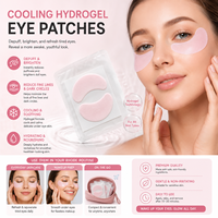 Patchs Hydrogel Jetables en Tissu Non-Tissé pour les Yeux, Masque Anti-Poches Rafraîchissant et Hydratant pour le Contour des Yeux, Patchs Faciaux Apaisants pour Soins Quotidiens