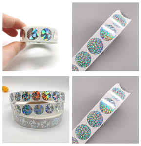 Venta de Fábrica: Rollo de Pegatinas Redondas Adhesivas de 1 Pulgada (25mm) para Rascar, Tarjetas de Rascar Personalizadas, Pegatinas Creativas para Sorteos - Product Image 5