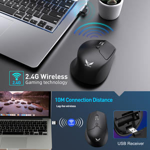 Ratón óptico inalámbrico Zerodate, 6 botones, receptor USB de 2,4G para ordenador portátil, oficina, juegos, negro - Product Image 2