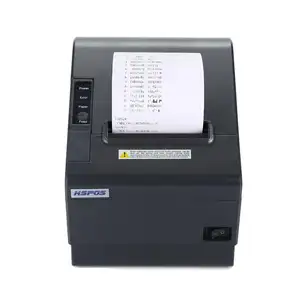 3Inch HS-802 Ontvangst Pos Printer Desktop Thermische Ontvangst Machine Met Usb En Lan Interface