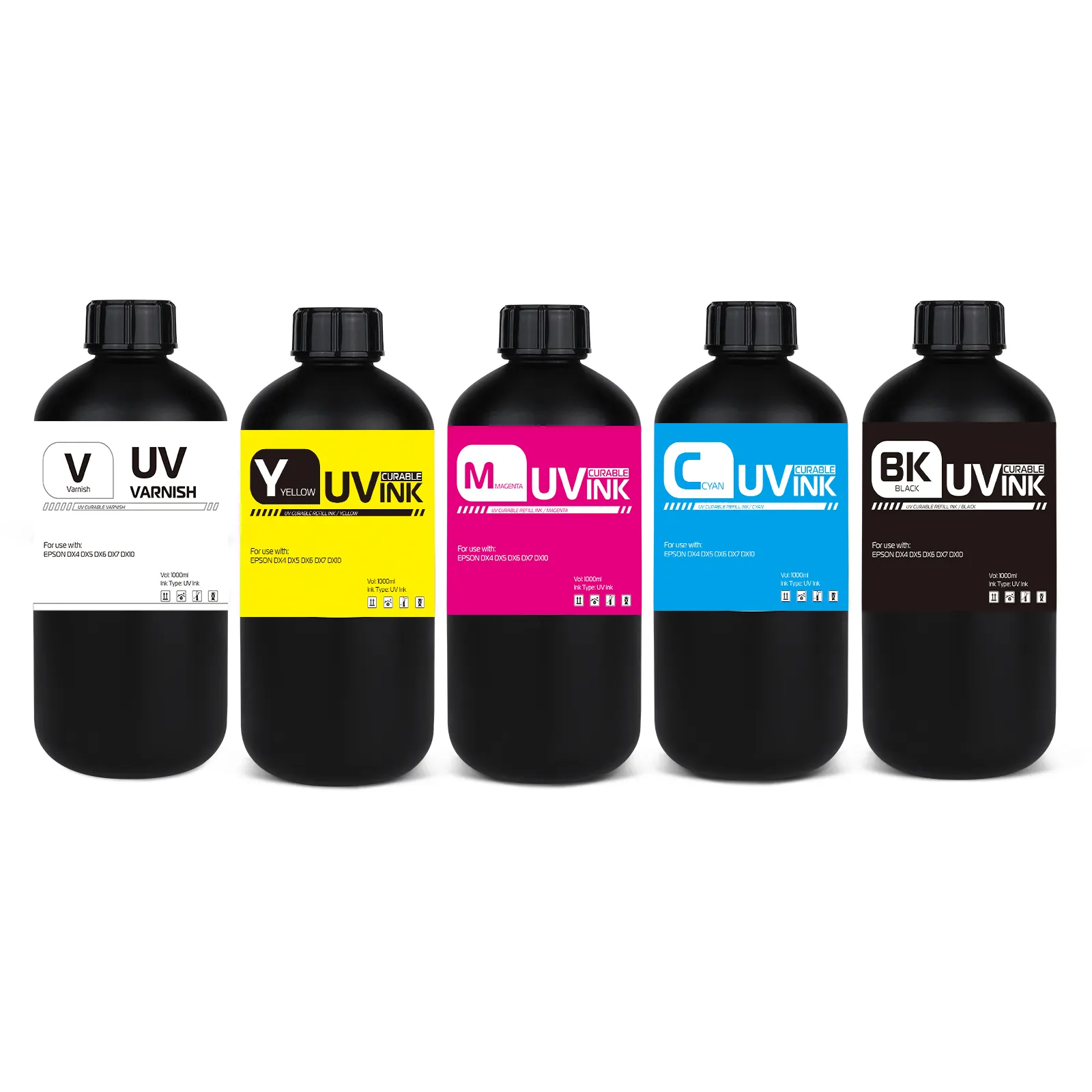 UV Curable Ink For Epson 1390 TX800 L800 Printing on PVC and Glass Sheet