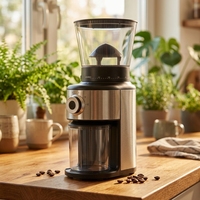 Moulin à café conique domestique durable, trémie de 300 g, 30 niveaux de mouture, moulin à expresso antistatique, vente en gros sur commande