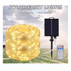 Guirlandes lumineuses solaires en cuir imperméables pour décoration intérieure, extérieure, jardin, camping, avec télécommande, lumières de Noël - Product Image 3