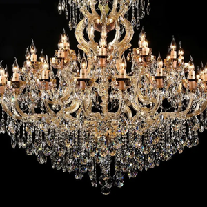 Proyecto de hotel de lujo Candelabro de cristal Estilo retro clásico Luces colgantes con control remoto para decoración de interiores - Product Image 5