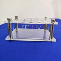 Porte-stylo en acrylique transparent détachable à 3 rangées de haute qualité Porte-stylo pour tubes à essai avec logo gravé