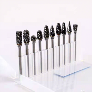Juego de limas rotativas de carburo de tungsteno cilíndrico de grado industrial DL, 10 Uds., diferentes tipos de rebabas rotativas en blanco - Product Image 1
