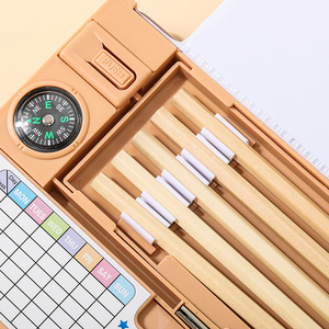 Boîte à crayons magnétique multifonctionnelle de grande capacité pour l'école avec <span class=keywords><strong>taille</strong></span>-<span class=keywords><strong>crayon</strong></span>, cadeau de papeterie mignon pour les enfants - Product Image 4