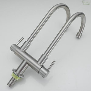 <span class=keywords><strong>Robinet</strong></span> de cuisine <span class=keywords><strong>mural</strong></span> à <span class=keywords><strong>double</strong></span> poignée, eau froide, chrome, S06, <span class=keywords><strong>double</strong></span> <span class=keywords><strong>sortie</strong></span>, tuyaux pivotants, <span class=keywords><strong>robinet</strong></span> de cuisine à eau froide unique - Product Image 6