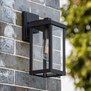 Lámparas de Pared Exteriores Grandes de Color Negro Mate, con Encendido/Apagado Automático, Incandescentes, para Porche, Resistentes al Óxido, Diseño Arquitectónico, para Jardín - Product Image 2