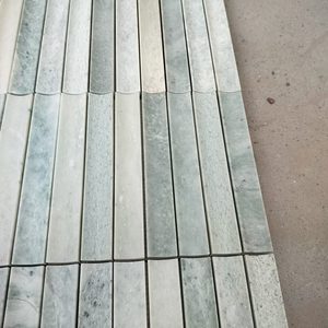 Tuiles de mosaïque en marbre concave affûté de couleur vert cristal de Chine, vert Ming, <span class=keywords><strong>Kitkat</strong></span>, bambou, pour les crédences murales - Product Image 4