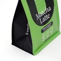 Vente en gros de sacs d'emballage pour café en plastique personnalisés, 250 g, sac en mylar à fond plat avec impression