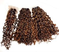 Perruque de Cheveux Humains de Qualité Supérieure, Boucles Pixie P4/350, Double Trame, Pointes Pleines, Cuticules Alignées
