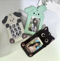 Porte-cartes et porte-clés en PVC style rétro en forme d'animaux mignons de dessin animé, vente en gros