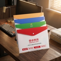 Carpeta de Archivo Transparente A4 Personalizada con 11 Orificios, Carpeta de Documentos Impermeable con Botón para Oficina, Carpeta de Bolsillo, Sobre para Documentos