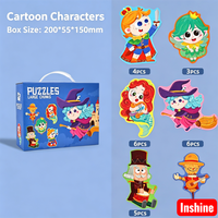Puzzle d'animaux en gros morceaux, 6 thèmes, ensemble de puzzles pour tout-petits, jouet éducatif, boîte cadeau pour garçons et filles