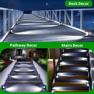 Luces Solares LED para Escalones Exteriores, IP65 Impermeables, Luz Blanca Cálida, Lámparas para Terraza y Escaleras de Jardín, Batería Monocristalina, Iluminación de Paisaje - Product Image 5