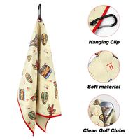 Serviette de sport en microfibre gaufrée légère, imprimée par sublimation double face, personnalisable, pour le golf et la gym (EM/ODM)