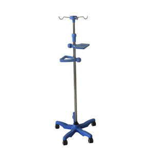 Soportes de suelo portátiles de acero inoxidable para infusión intravenosa para hospitales y clínicas; postes de infusión intravenosa ajustables y soportes para goteros. - Product Image 2
