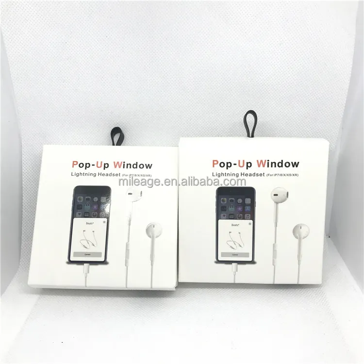 high Quality Lighting Wired Earphones 8pin wired headset with Mic for iPhone 7/8/X/11/12