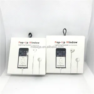 Earphone Berkabel Lampu Kualitas Tinggi Headset Berkabel 8pin dengan Mikrofon untuk iPhone 7/8/X/11/12