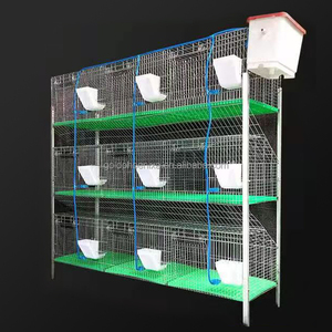 YYC Ensemble complet galvanisé à chaud sans fumier nettoyage lapin élevage ferme lapin Cage - Product Image 1
